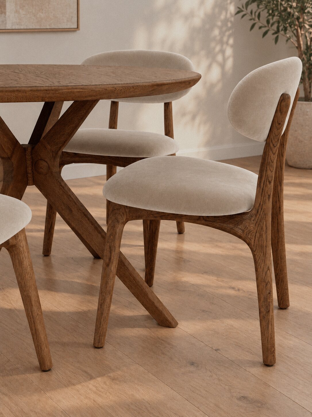 Silla Caldè en Velvet, en un ambiente