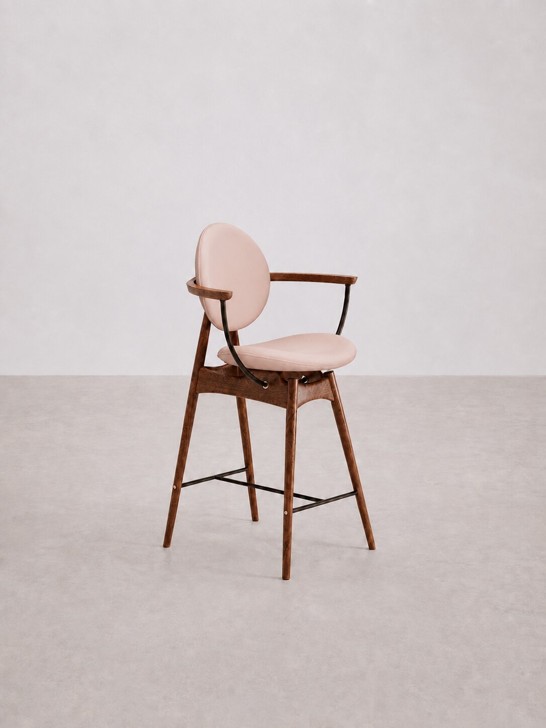 Semi-Bar Stool Rusa BA - Natural Leather