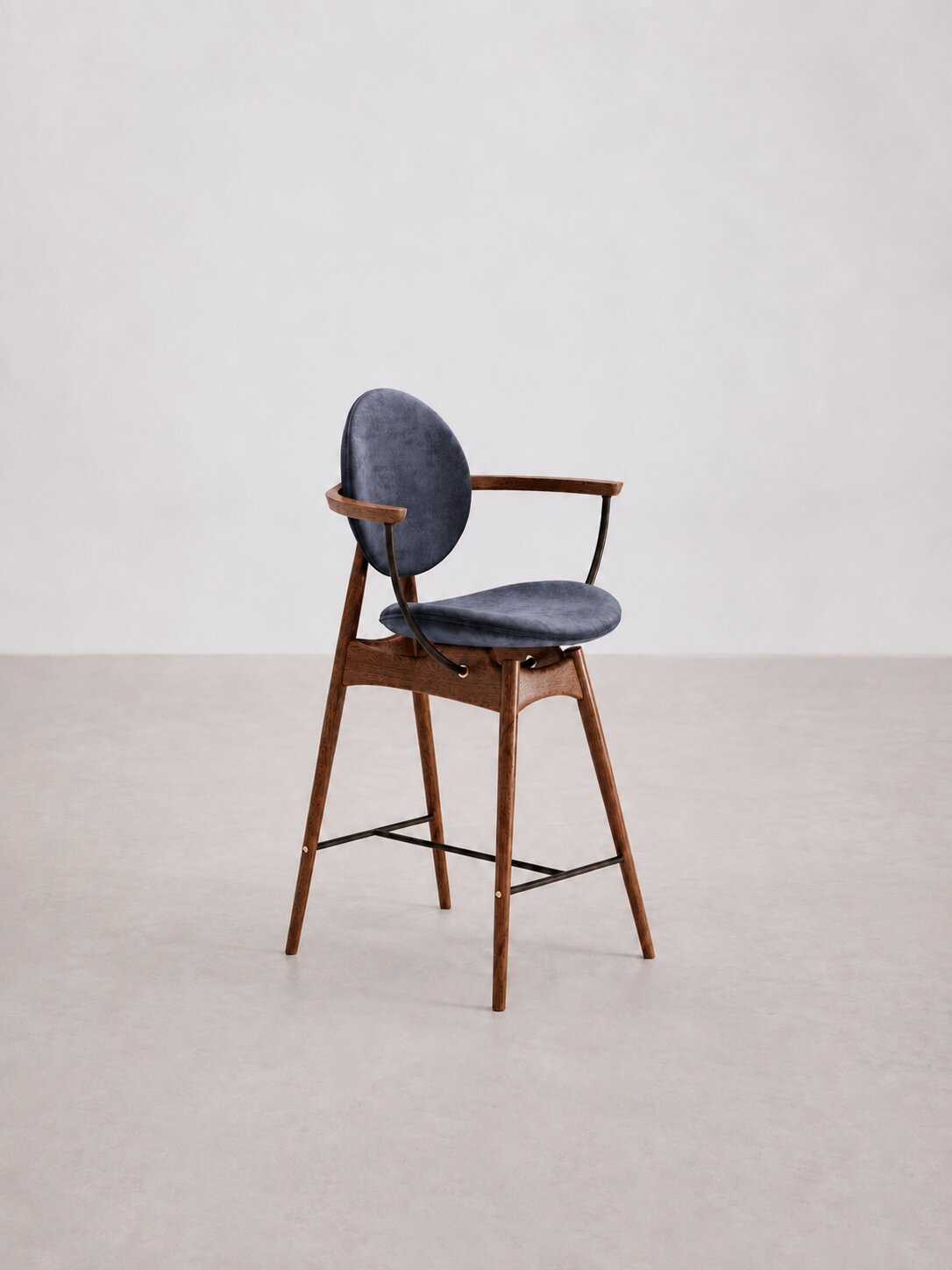 Semi-Bar Stool Rusa BA - Velvet