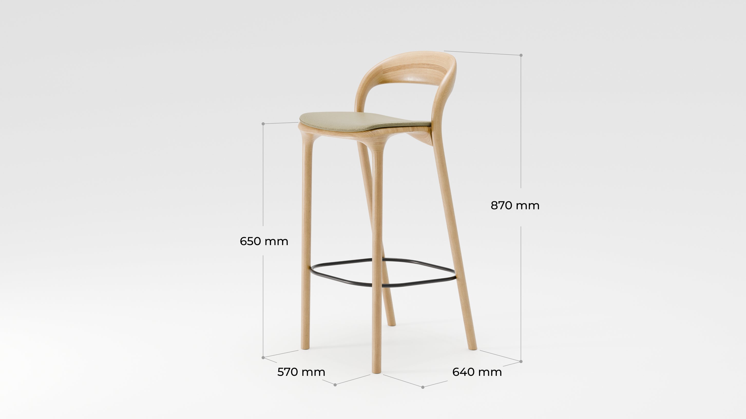 Tabouret semi-bar Baltera